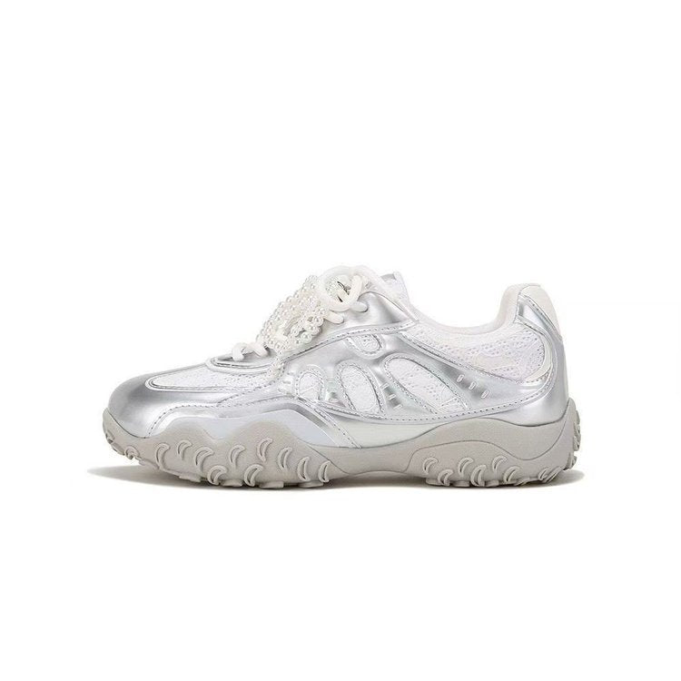Damen Sportliche Sneaker mit atmungsaktivem Obermaterial und rutschfester Sohle EB