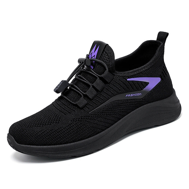 Damen Sportliche Leichtgewicht Sneakers mit elastischer Schnellschnürung EB