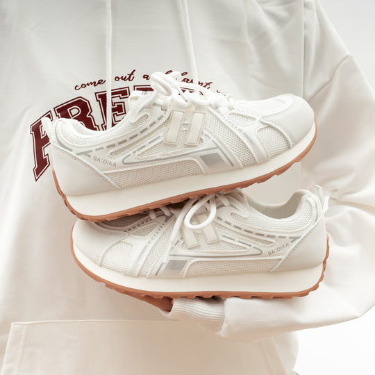 Damen Trendige Sneakers mit atmungsaktiver Mesh-Oberfläche und rutschfester Sohle EB