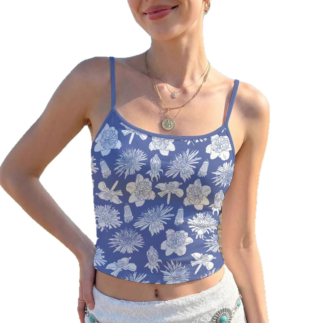 Damen Crop-Top mit buntem Mandala-Design EB