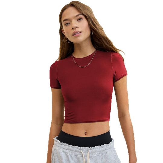 Damen Crop T-Shirt mit figurbetontem Schnitt EB