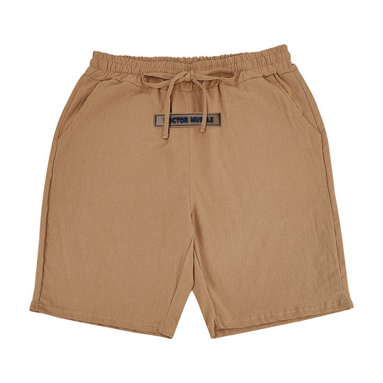Herren lässige Strandshorts mit elastischem Bund und verstellbarem Kordelzug EB