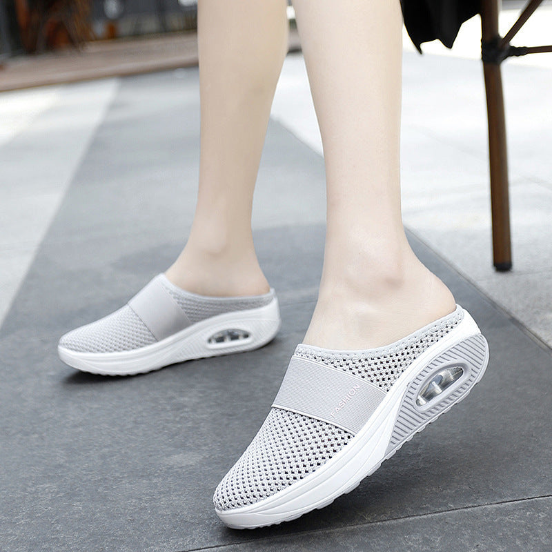 Damen atmungsaktive Slip-On Clogs mit elastischem Riemendesign EB