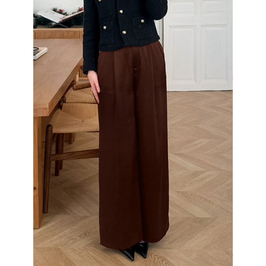 Damen Elegante weite Hose mit hohem Bund und komfortablem Schnitt EB
