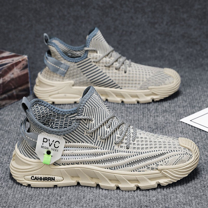 Herren leichte gestrickte Trail‑Sneaker mit sockenähnlichem Einstieg und stoßdämpfender Profilsohle EB