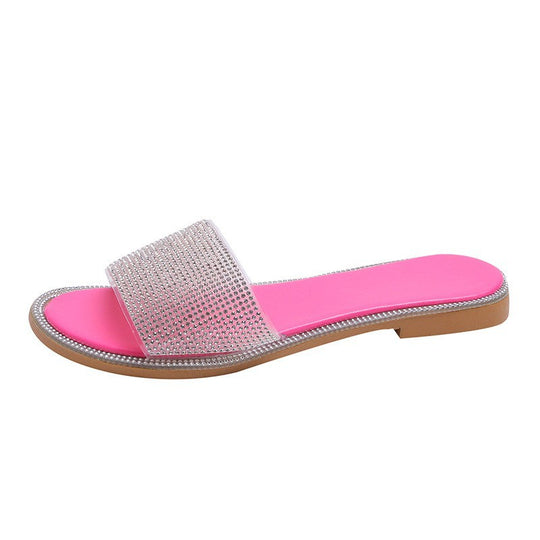 Damen Luxus Hausschuhe mit Strass-Details EB