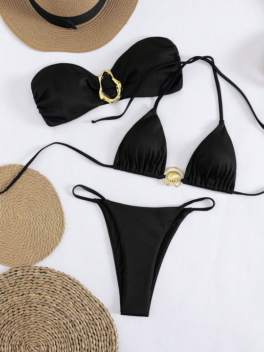 Damen Bikini mit raffiniertem Bandeau-Oberteil und höchstem Tragekomfort EB