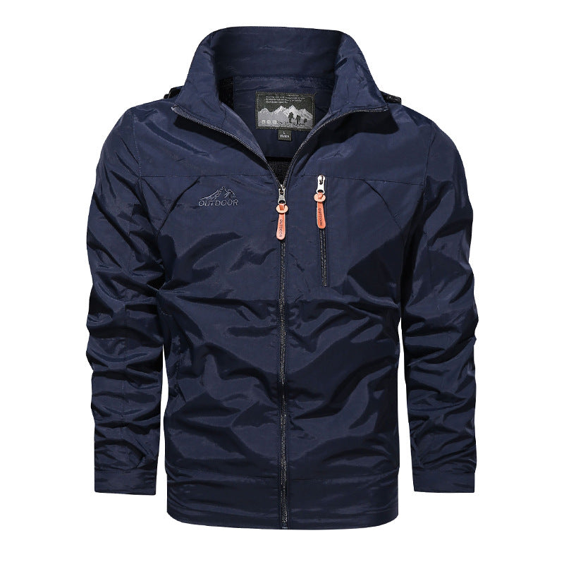 Herren nan leichte wasserabweisende Softshell Outdoorjacke mit Kapuze Brusttasche EB