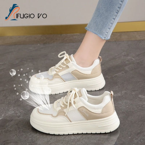 Damen Sportliche Sneaker mit atmungsaktiver Mesh-Oberfläche und dämpfender Sohle EB