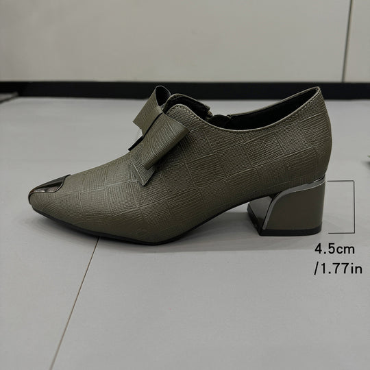 Damen elegante Stiefeletten mit modischem Schleifen-Detail und modernem Vorderteil EB