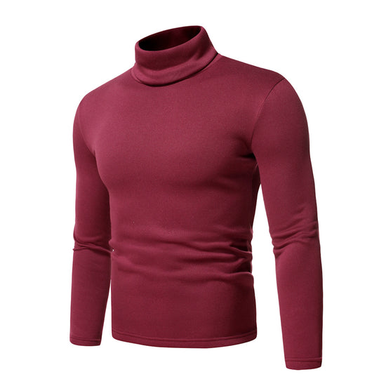 Herren Rollkragenpullover aus hochwertigem Baumwollmix mit figurbetontem Schnitt EB