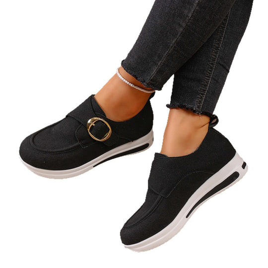 Damen bequeme Slipper mit modischem Schnallen-Detail EB