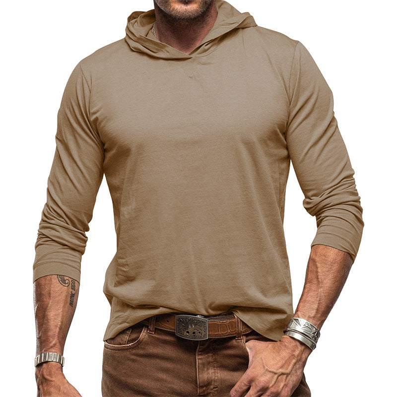 EB | Kapuzenpullover Slim Fit Langarm Leichter Baumwollstrick Minimalistischer Stil
