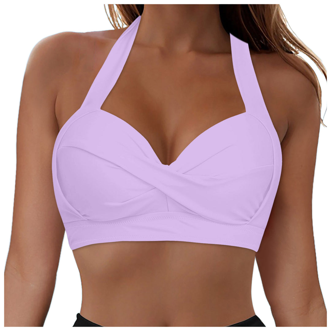 Damen Modisches Bikinioberteil mit Wickeldesign EB