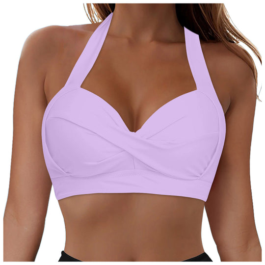 Damen Modisches Bikinioberteil mit Wickeldesign EB