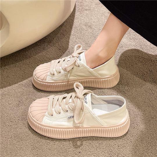 Damen modische Sneakers mit komfortablem Sohlenrand und stylischen Details EB