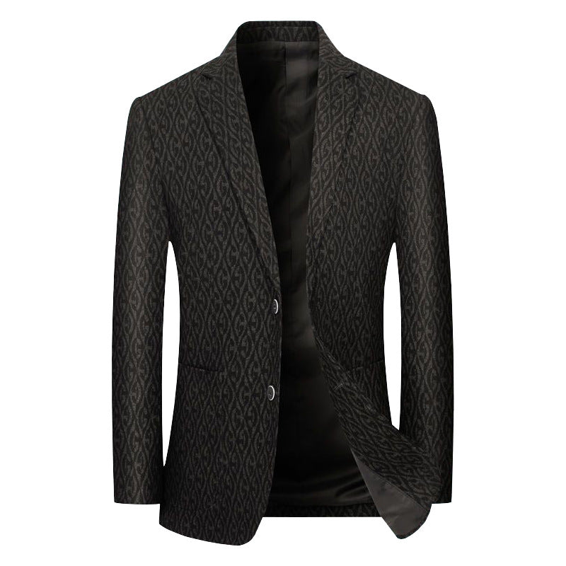 Herren Einreihiges Jacquard-Sakko mit schmaler Silhouette und feiner Struktur EB