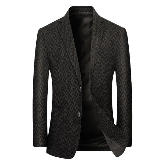 Herren Einreihiges Jacquard-Sakko mit schmaler Silhouette und feiner Struktur EB