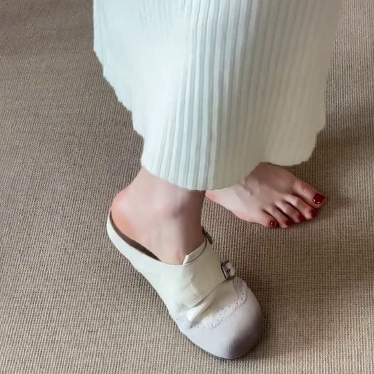 Damen Komfortable Clogs mit modischem Schnallen-Design EB