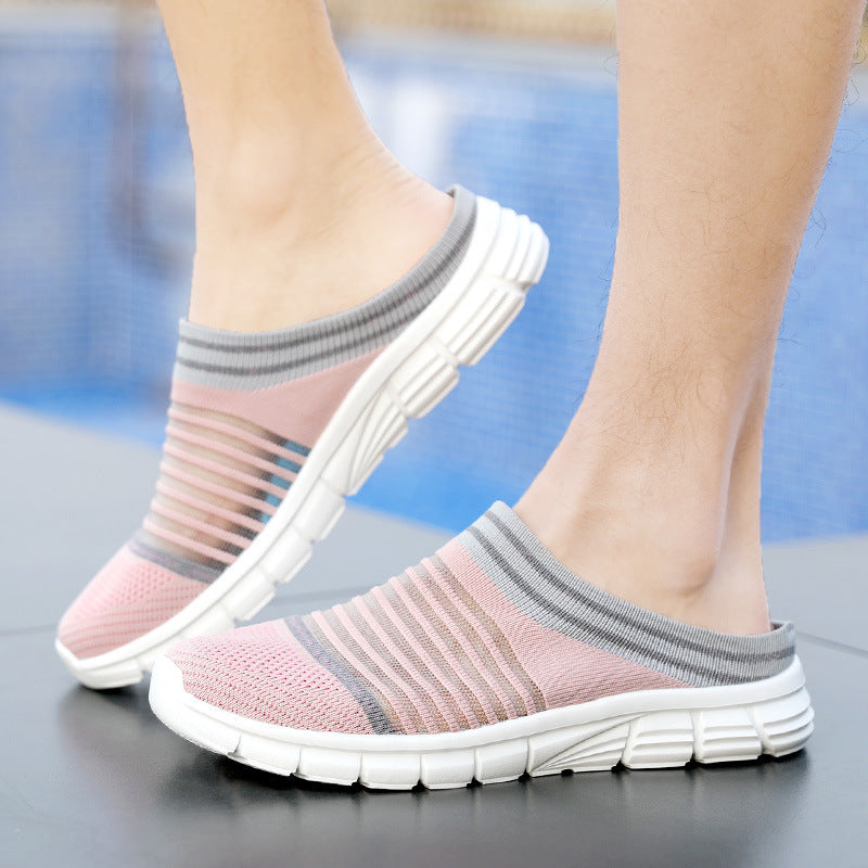 Damen Freizeit-Sneaker mit flexiblem Strick-Obermaterial und rutschfester Sohle EB