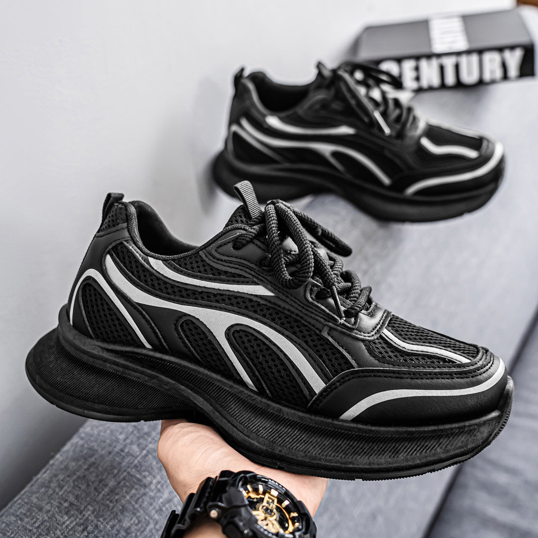Damen Sportliche Trend Sneakers mit atmungsaktivem Mesh und dämpfender Sohle EB