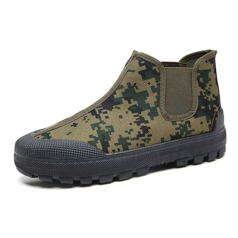 Damen robuste und bequeme Stiefeletten mit Camouflage-Muster EB