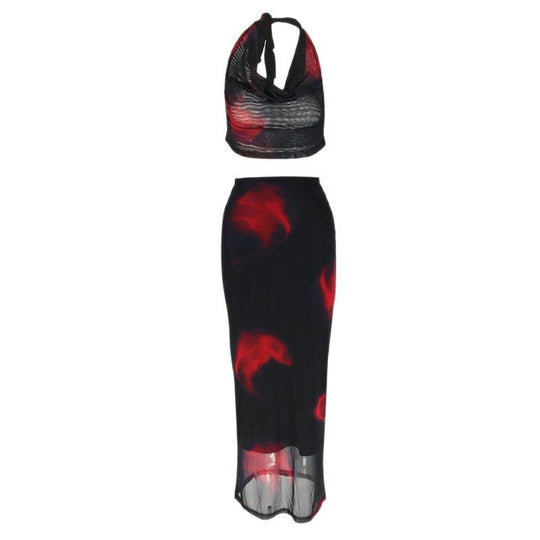 Damen elegantes 2-teiliges Set mit aufregendem Design EB