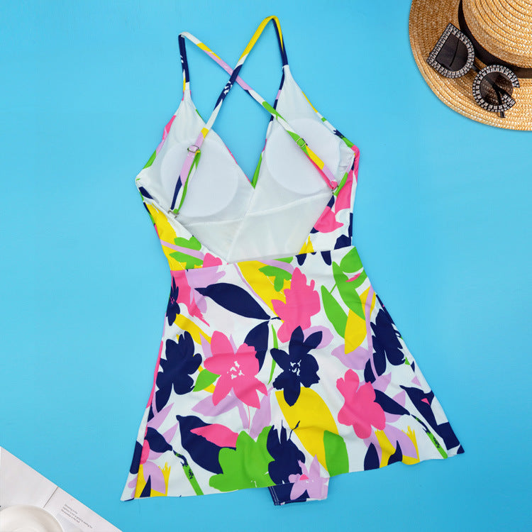 Damen Floral gestalteter Strandanzug EB