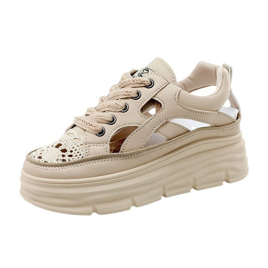 Damen Sneaker mit perforierter Mesh-Oberfläche und dämpfendem Sohlenprofil EB