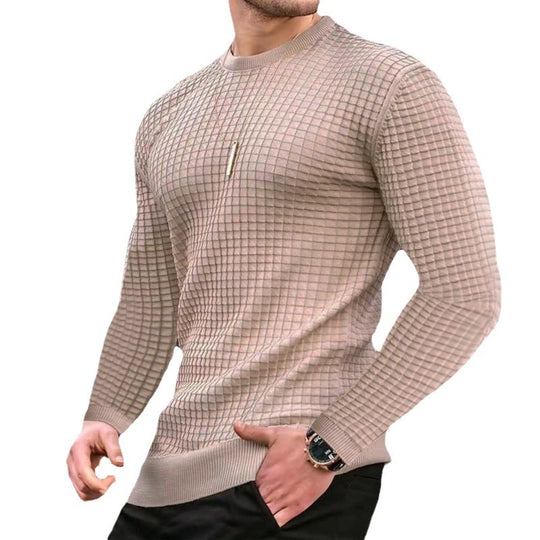 Herren Strickpullover mit strukturiertem Muster EB