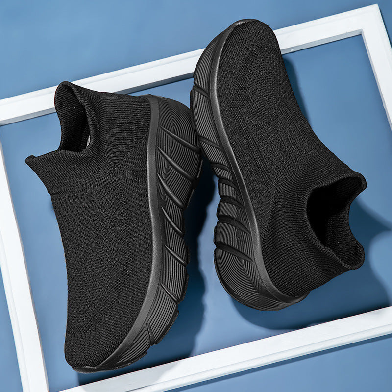 Damen Bequeme Sneaker mit elastischem Strickoberteil EB