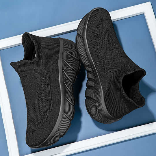 Damen Bequeme Sneaker mit elastischem Strickoberteil EB