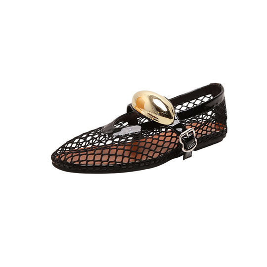 Damen Netzschuhe mit Goldakzenten EB