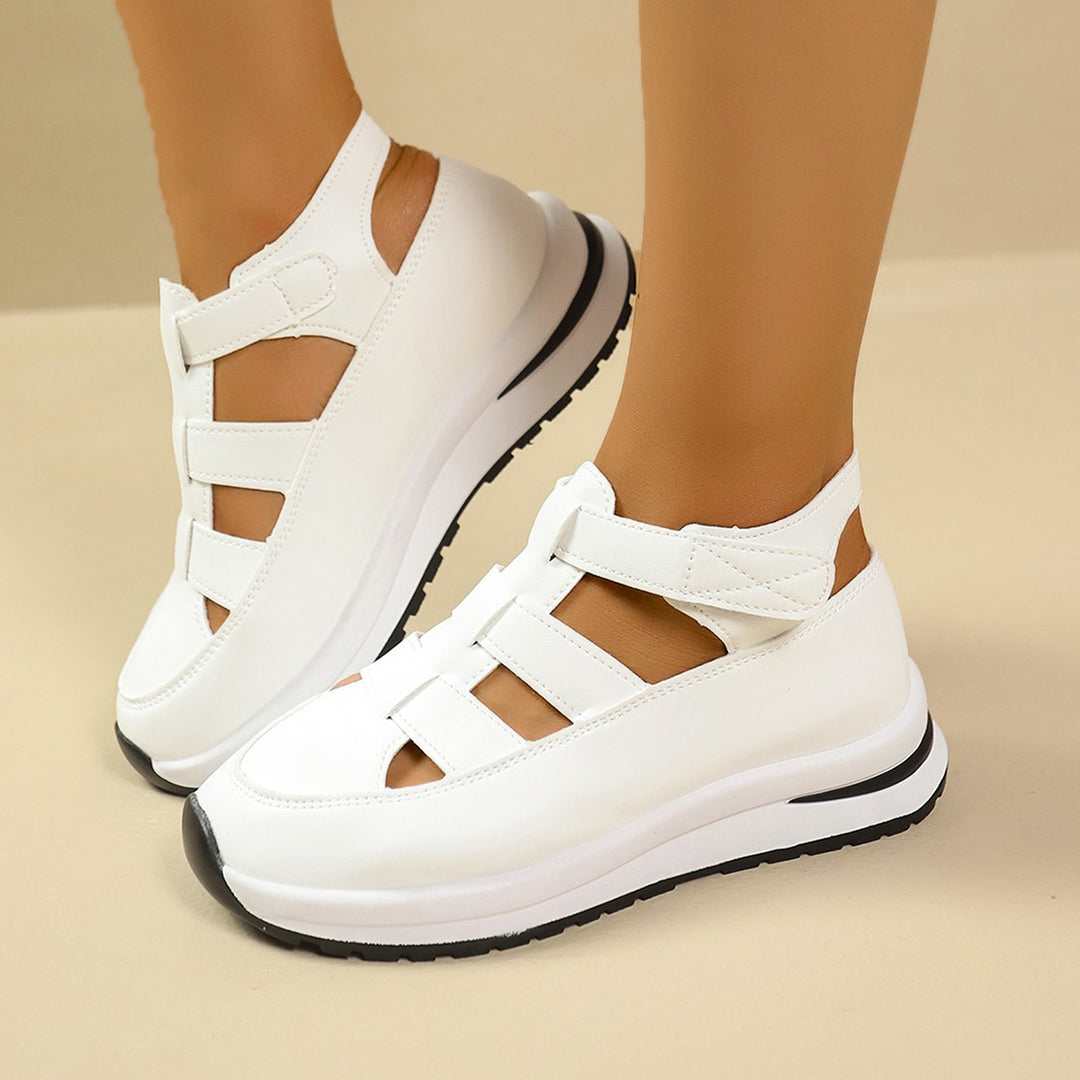 Damen Komfortable Wedge-Schuhe mit verstellbarem Riemendesign EB