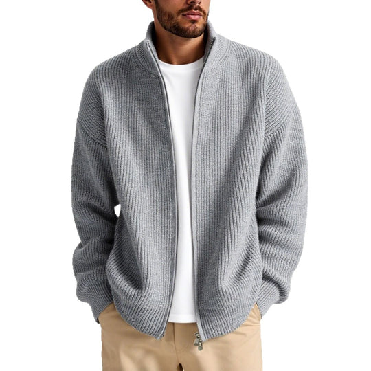 Herren Kapuzenpullover mit strukturiertem Zopfmuster EB