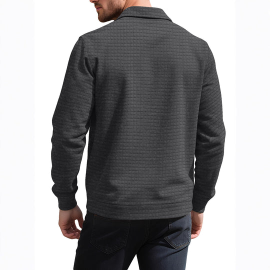 Herren nan Hemdjacke mit quadratischer Steppstruktur Druckknopffront und Brustklappen EB
