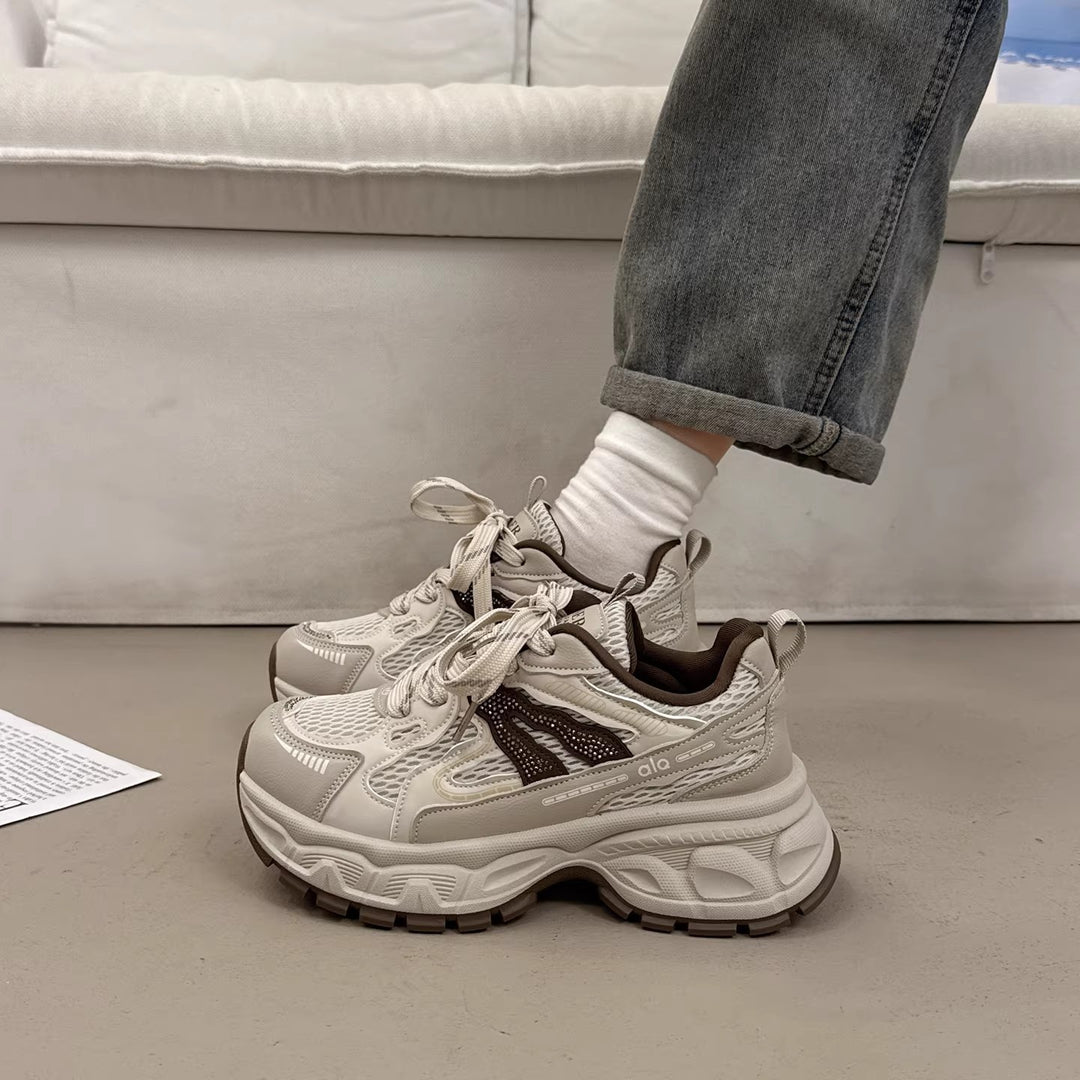 Damen Sportliche Chunky Sneakers mit atmungsaktiver Mesh-Oberfläche und komfortabler Dämpfung EB