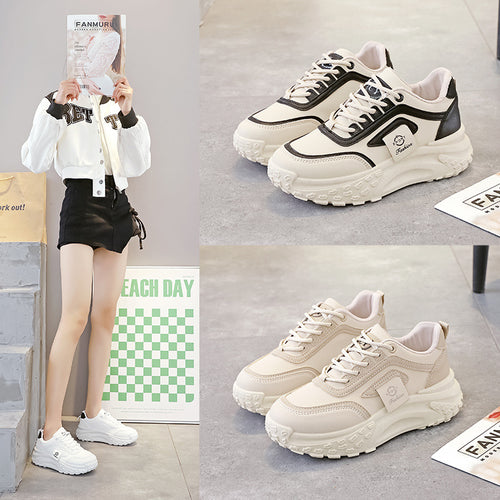 Damen Sportliche Chunky Sneakers mit dämpfendem Profil und rutschfester Sohle EB