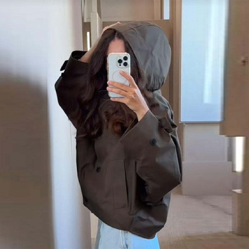 Damen Kurzjacke mit lässigem Schnitt und Knopfleiste EB