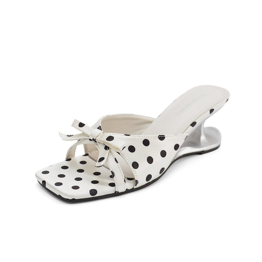 Damen elegante Zehensandalen mit Schleifendetail EB