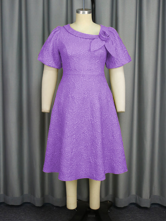 Damen Freizeitkleid mit floralem Strukturmuster EB