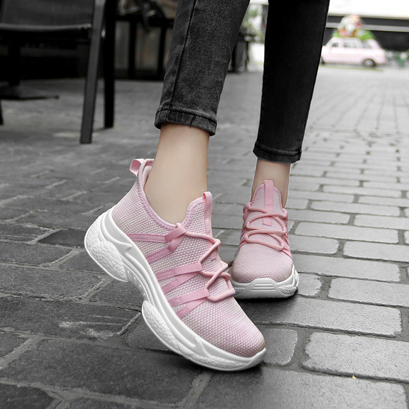Damen Sportliche Sneaker mit elastischem Halt und atmungsaktiver Oberflächenstruktur EB