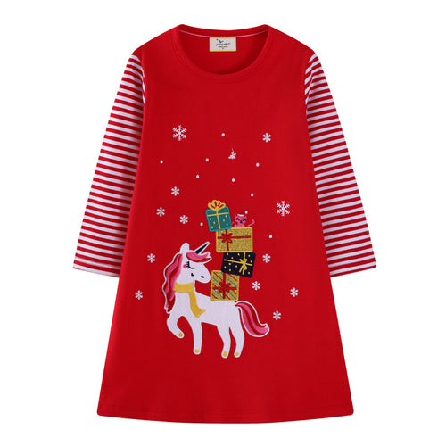 Mädchen Tüllkleid mit verspieltem Einhorn-Motiv und festlicher Grafik EB