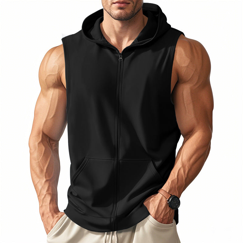 Herren ärmelloses Kapuzenshirt aus atmungsaktivem Material EB