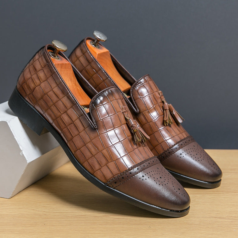 Herren Elegante Mokassins aus hochwertigem Leder mit modischem Mustermix EB