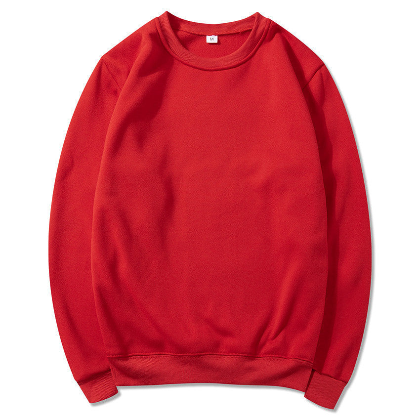 Unisex zeitloser Rundhals-Sweater ohne Kapuze mit angerauter Innenseite und verstärktem Nacken EB