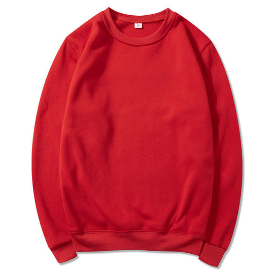 Unisex zeitloser Rundhals-Sweater ohne Kapuze mit angerauter Innenseite und verstärktem Nacken EB