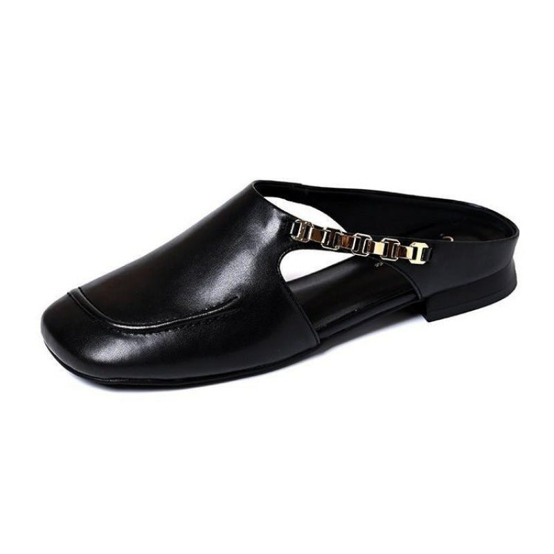 Damen Elegante Clogs mit modischem Riemchen-Design EB