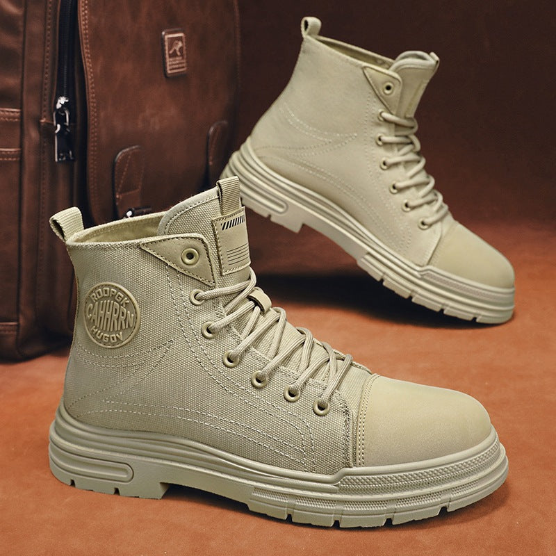Damen Hohe Sneaker mit robustem Canvas-Obermaterial und rutschfester Sohle EB