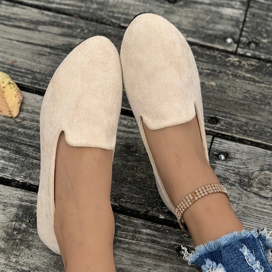 Damen Mokassins aus hochwertigem Wildleder mit elegantem Schnitt EB